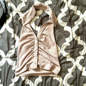 garage crop top. light pink.